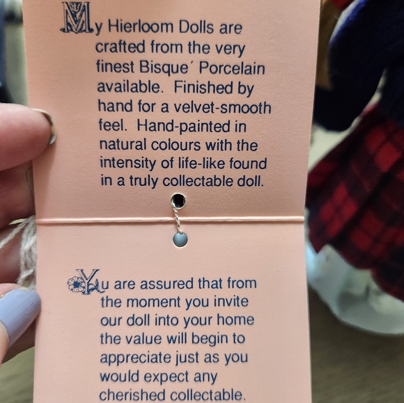 Marian Yu Designs Porcelain Dolls Boy and Girl Plaid Scottish - Picture 9 of 9